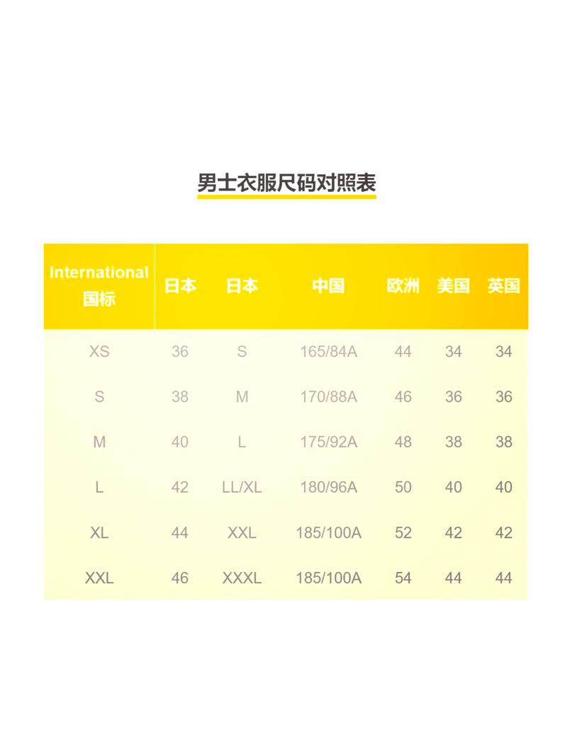 欧洲尺码日本尺码专线