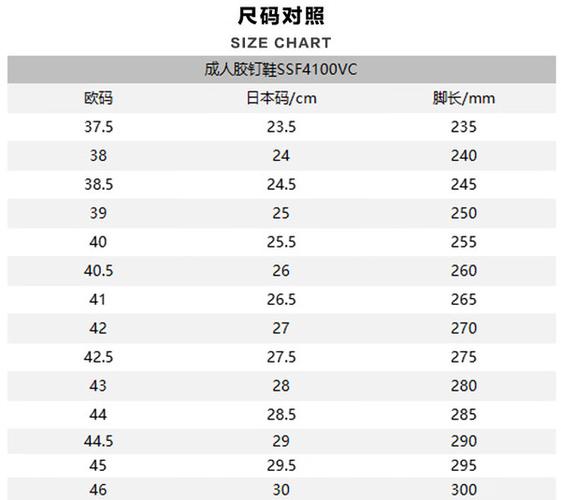 欧洲尺码日本尺码专线