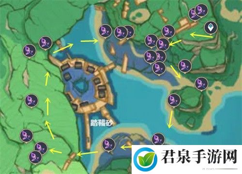 2023原神鸣草最新采集路线图-游戏经济系统与资源管理