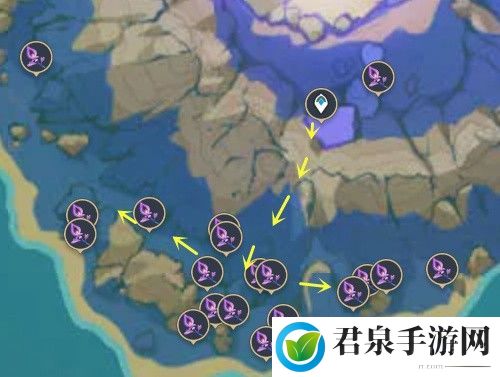 2023原神鸣草最新采集路线图-游戏经济系统与资源管理