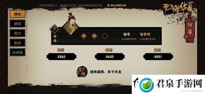 无悔华夏三家分晋名臣出现时间地点